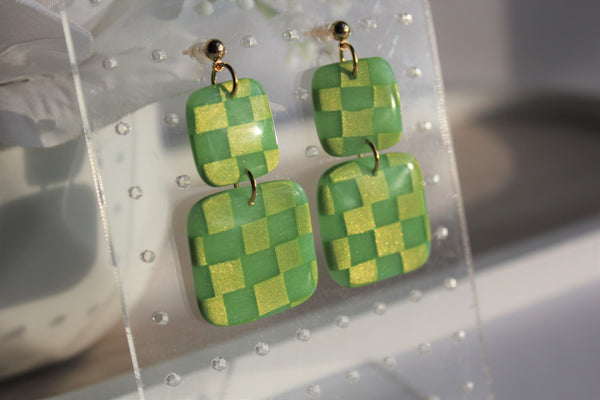 Green Checkered Squares